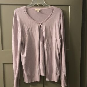 LOFT Light Purple Knit Cardigan